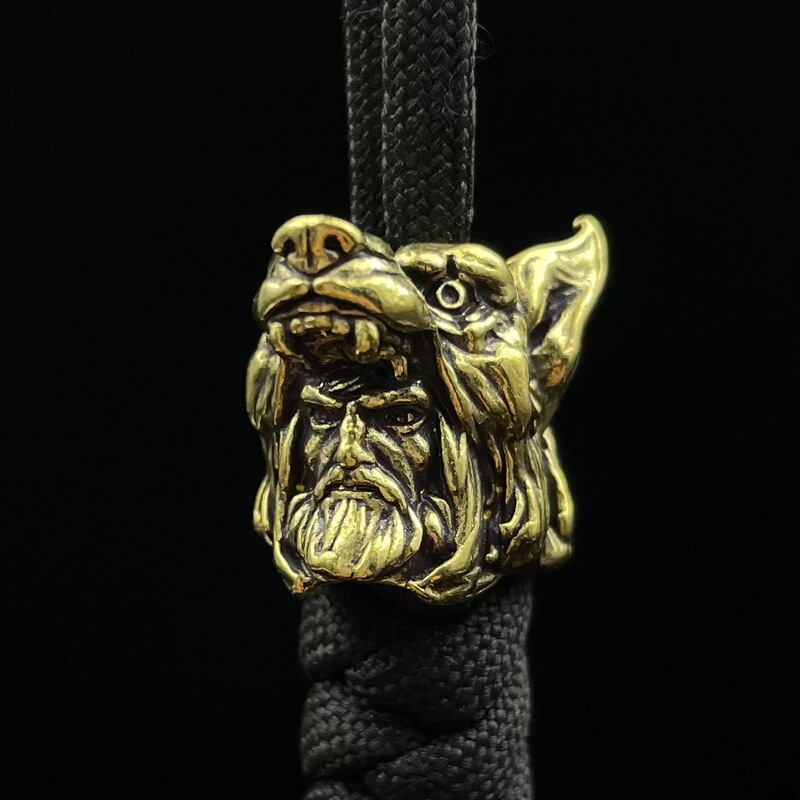Raytheon Wolf Head Knife Pendant Brass Small Pendant Personalized White Copper Pendant Woven Umbrella Rope Pendant Keychain Pendant Knife Pendant