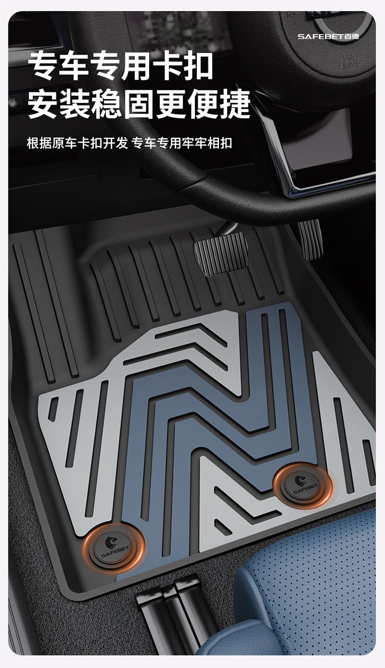Suitable for Nissan Sylphy, Teana, Qashqai, X-Trail, N7, N6, Special Colorful Tpe Car Floor Mats