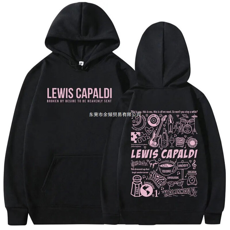 Singer Lewis Capaldis Album 2025 Printed Hoodie Men's and Women's Wool Clothing Pullover Sweater Casual
