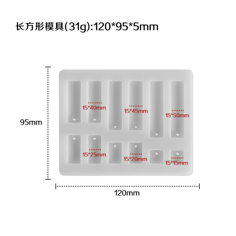 Jiahuimei DIY pendientes geométricos resina epoxi pendientes irregulares molde de silicona
