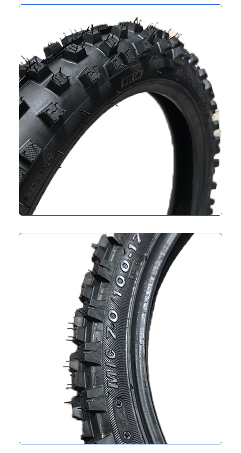 Factory Direct Sales Apollo Crf Off-Road Motorcycle Tire 70/100-17 Outer Tire with Square Pattern Inner and Outer Tire