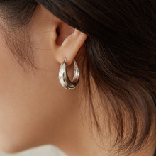 耳環925銀高質量批發女純銀耳扣耳圈耳環百搭ins風高級感小眾耳飾