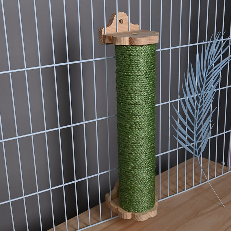 Cat Cage Fixed Cat Scratching Post Hanging Claw Grinding Hemp Rope Cat Rope Cat Climbing Frame Cat Toy Replacement Sisal Solid Wood
