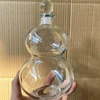 Прозрачная бутылка из тыквы, стеклянная бутылка для ликера, бутылка для вина, бутылка для красного вина и фруктового вина, 0.5kg упаковки бутылок для холодного заваривания, пустые бутылки для вина.
