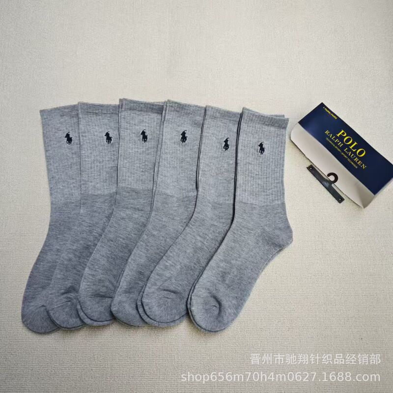 Polo Ralph Lauren 6-Pack Mid-Calf Cotton Socks for Men, Sweat-Absorbent, Odor-Resistant, Sports and Casual Socks, Solid Color, Embroidered, Towel Bottom Polo Ralph Lauren 6-Pack Mid-Calf Cotton Socks for Men, Sweat-Absorbent, Odor-Resistant, Sports and Casual Socks, Solid Color, Embroidered, Towel Bottom