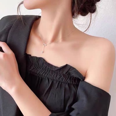 New product cold wind ins Heart necklace female Peach clavicle Jewelry Sweet gift temperament Wild section