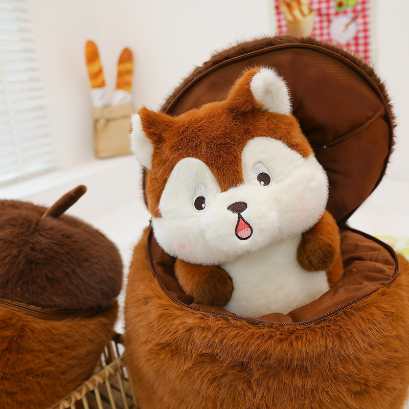 Internet Celebrity Toy Little Squirrel Plush Toy Pinecone Set Pillow Girl Sleeping Doll Children's Gift