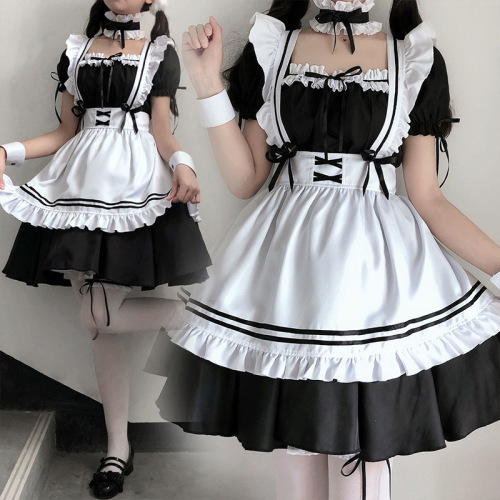 Maid costume, pure desire jk costume, maid costume, sucking breasts, strap-on, Japanese Lolita, cute valet, two-dimensional lolita