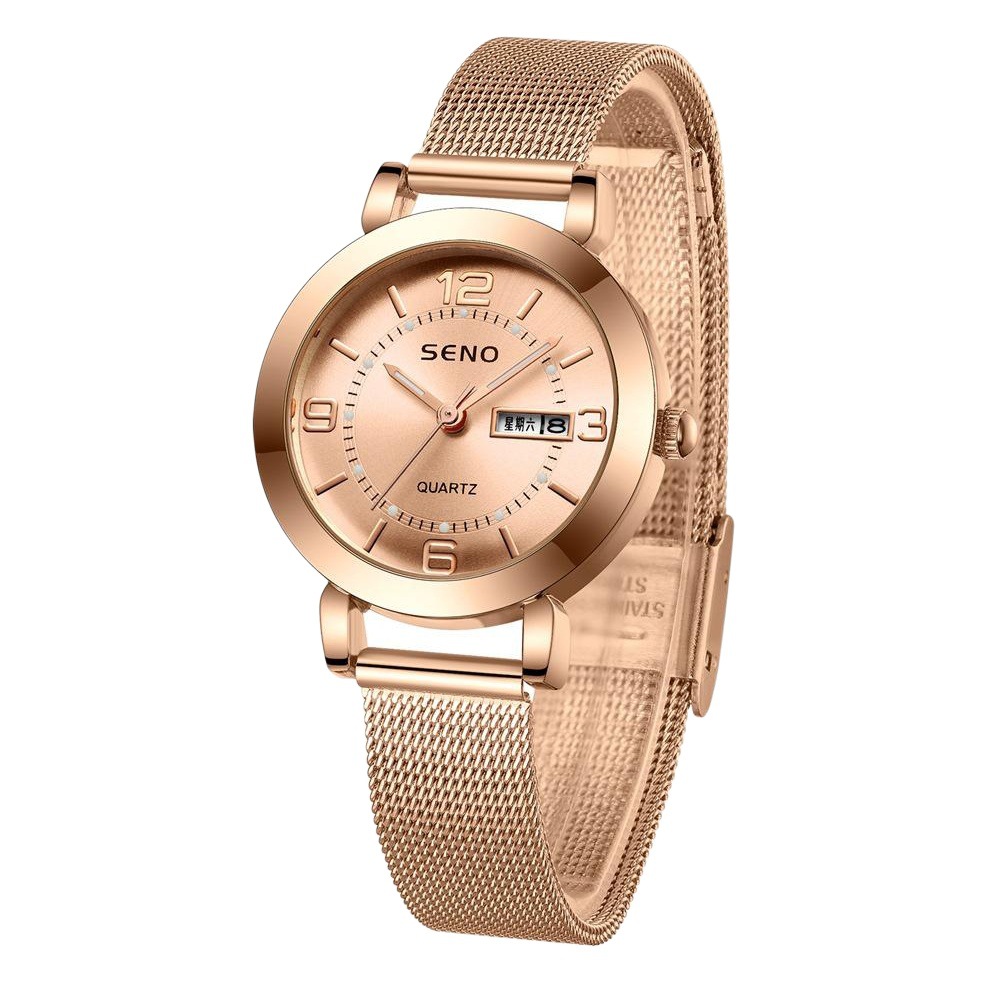 Una generación de relojes de cuarzo para mujer, relojes luminosos, impermeables de doble calendario, relojes automáticos para estudiantes al por mayor