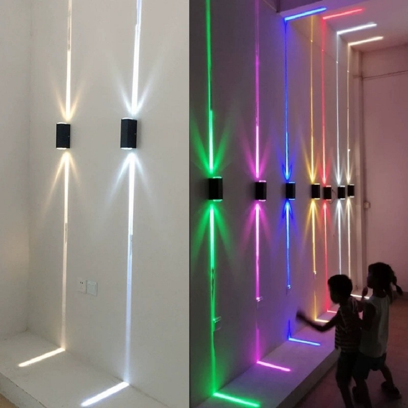 Outdoor Indoor Double-Headed Beam Wall Lamp up and down Outdoor Corridor Balcony Column Wall Washer Waterproof Single Head