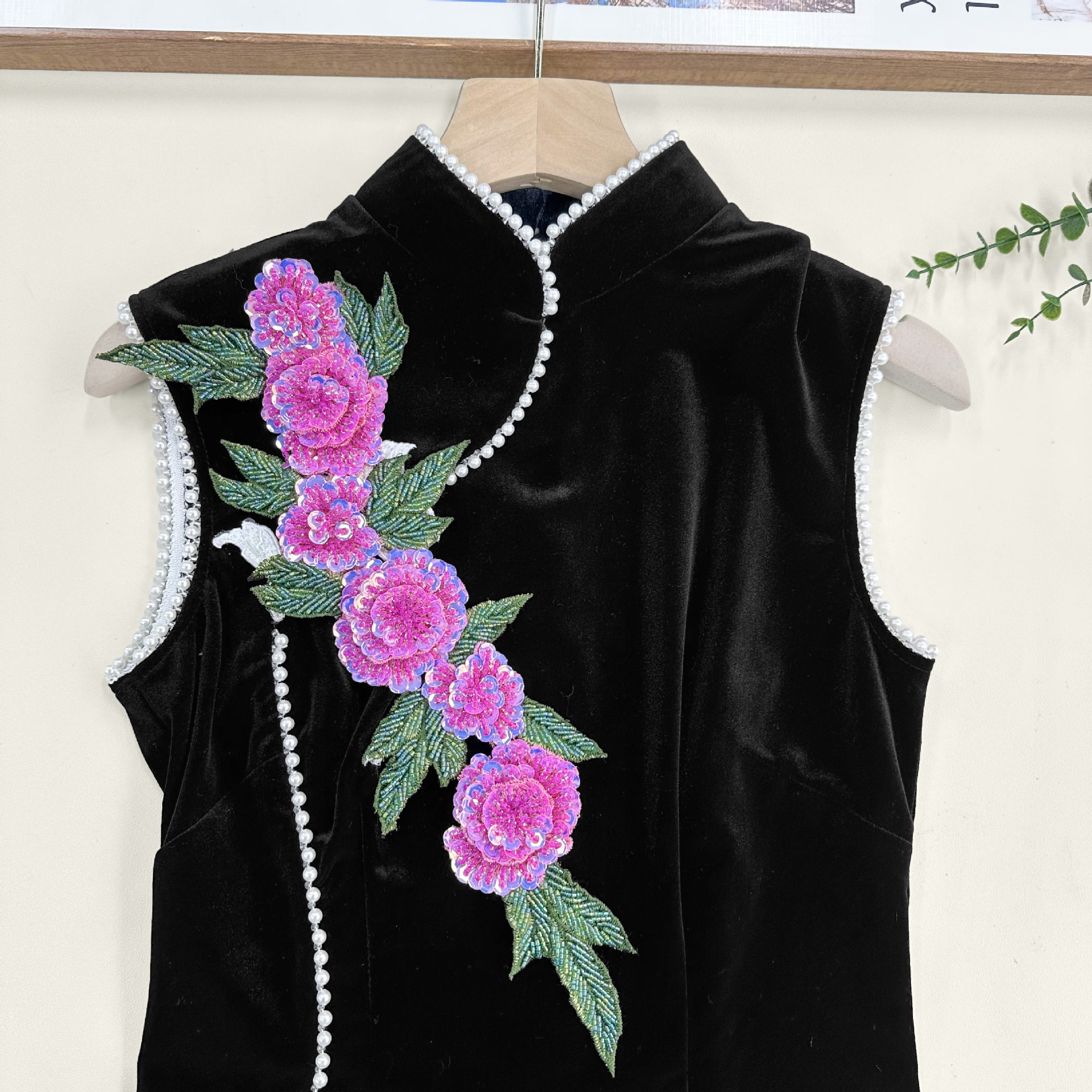 Antiguo bordado estereoscópico flor clavos accesorios manuales sequinilla pegatinas cheongsam vestido vestido decoración parche DIY image 7