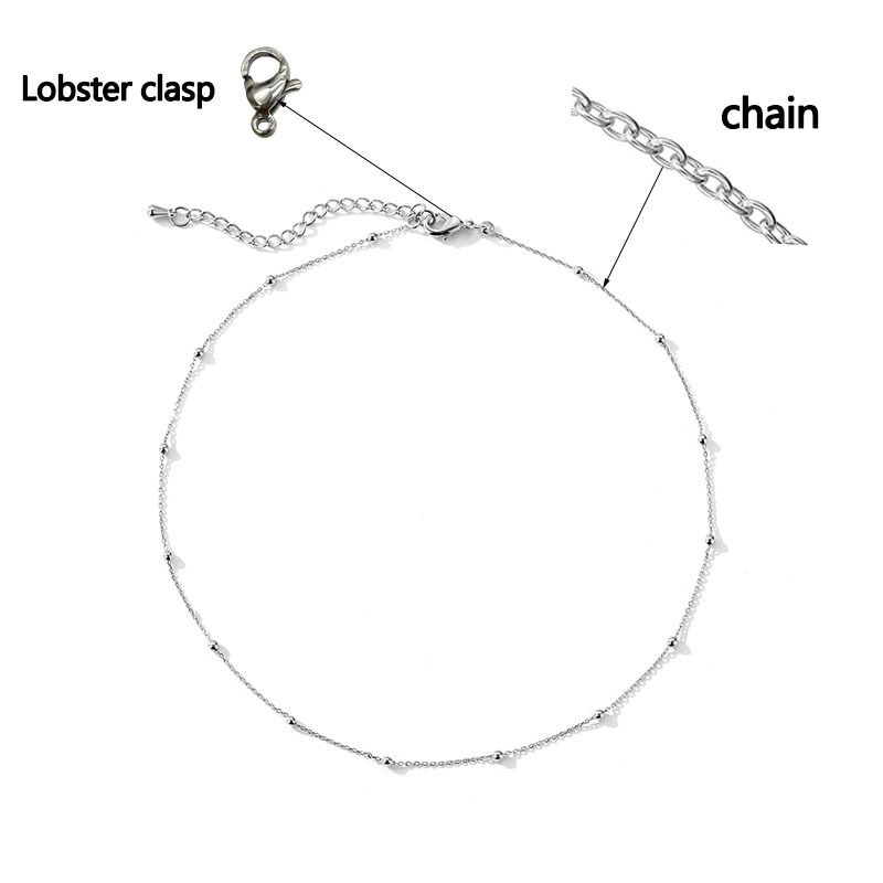 Stainless Steel Solid Color Lobster Clasp display picture 4