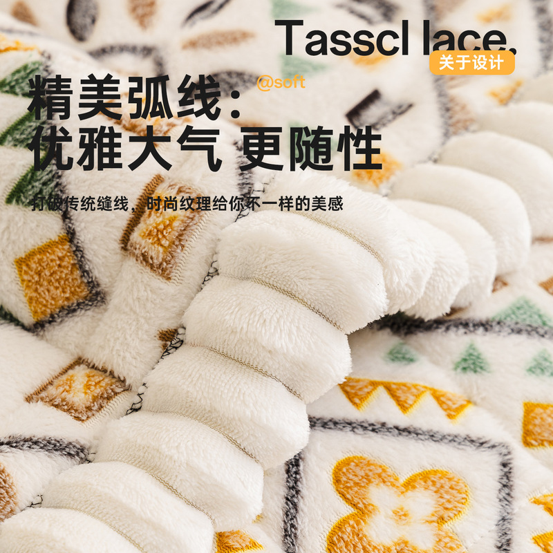 波西米亚风高克重雪花绒沙发垫2025新款秋冬防滑沙发套罩厂家直供|undefined
