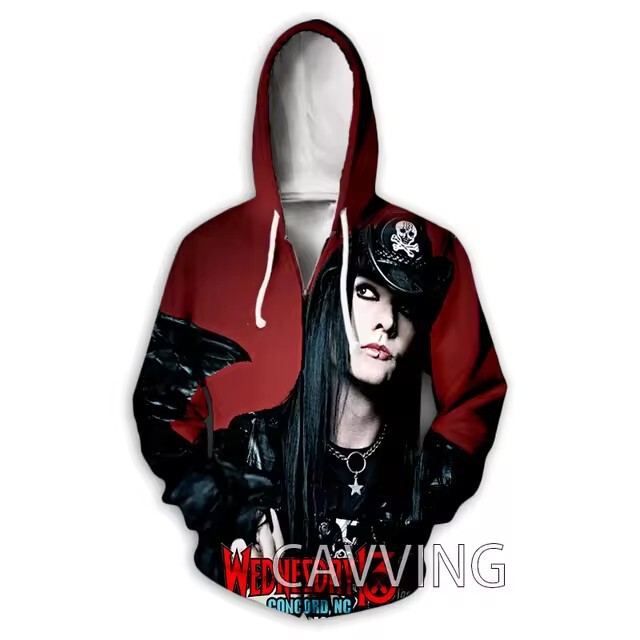 Hot CAVVING3D Print Wednesday 13 Zip Harajuku Hoodie Sweatshirt Men's and Women's Cross-border Explosions