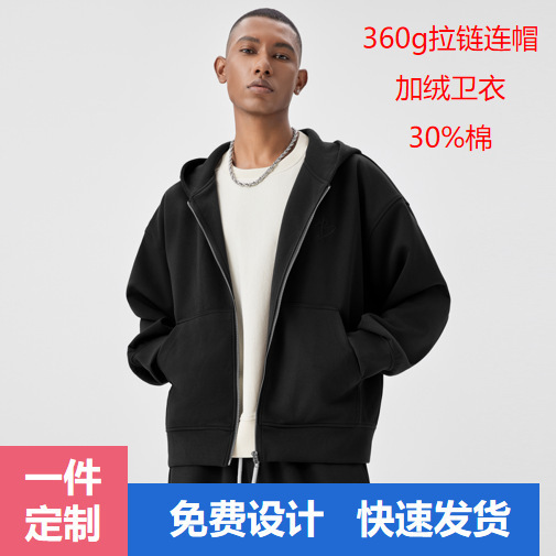 Plush Zipper Hooded Sweatshirt with Custom Logo Heavyweight 360g Loose Hoodie Printed with Velvet Hooded Zipper Sweatshirt Plush Zipper Hooded Sweatshirt with Custom Logo Heavyweight 360g Loose Hoodie Printed with Velvet Hooded Zipper Sweatshirt
