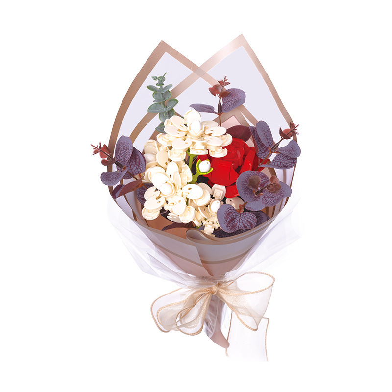 JAKI Jiaqi bloques de construcción suculenta olla montaje decoración interior simulación flor planta juguete lindo regalo la muchacha