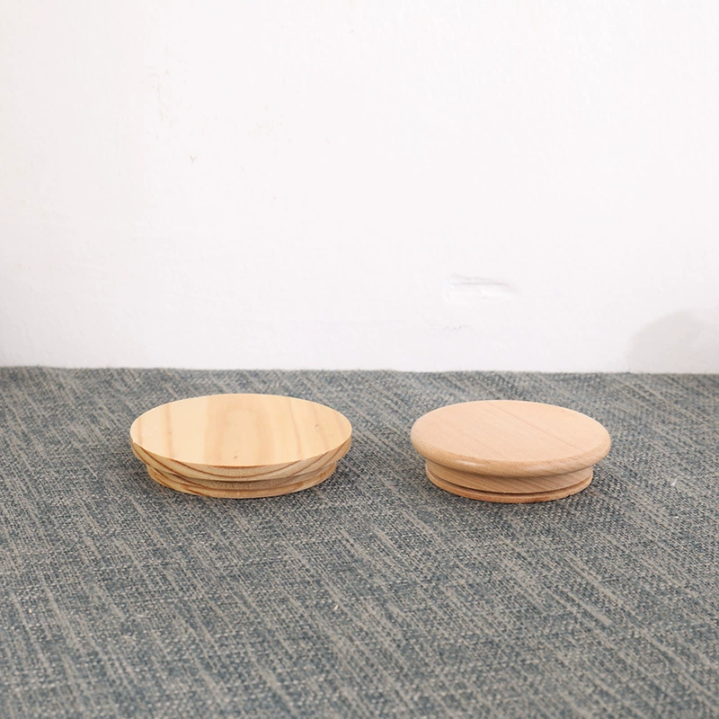 Круглая кружка Кубок Крышка Японская деревянная чашка Крышка Свеча Деревянная крышка Кружка Стеклянная деревянная крышка