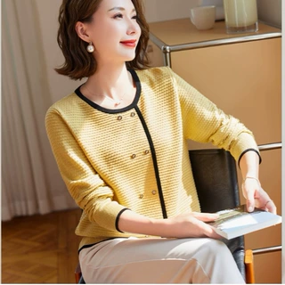 中年妈妈减龄秋冬针织衫T恤女2024新款小衫洋气中老年女装上衣服