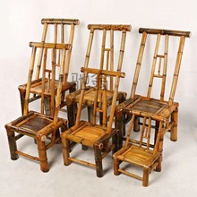 k个竹制编制靠背竹椅子乘凉椅古风摄影椅茶室餐椅家用传统中式手