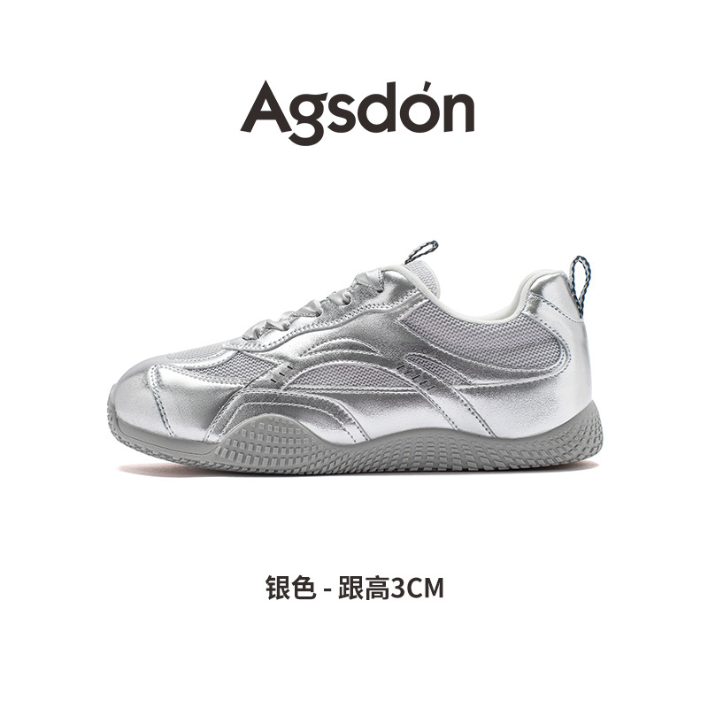 Augu ShiDeng red zapatos blancos para mujeres 2026 nuevo tipo de primavera zapatos deportivos casuales con suela blanda zapatos de entrenamiento de la escuela