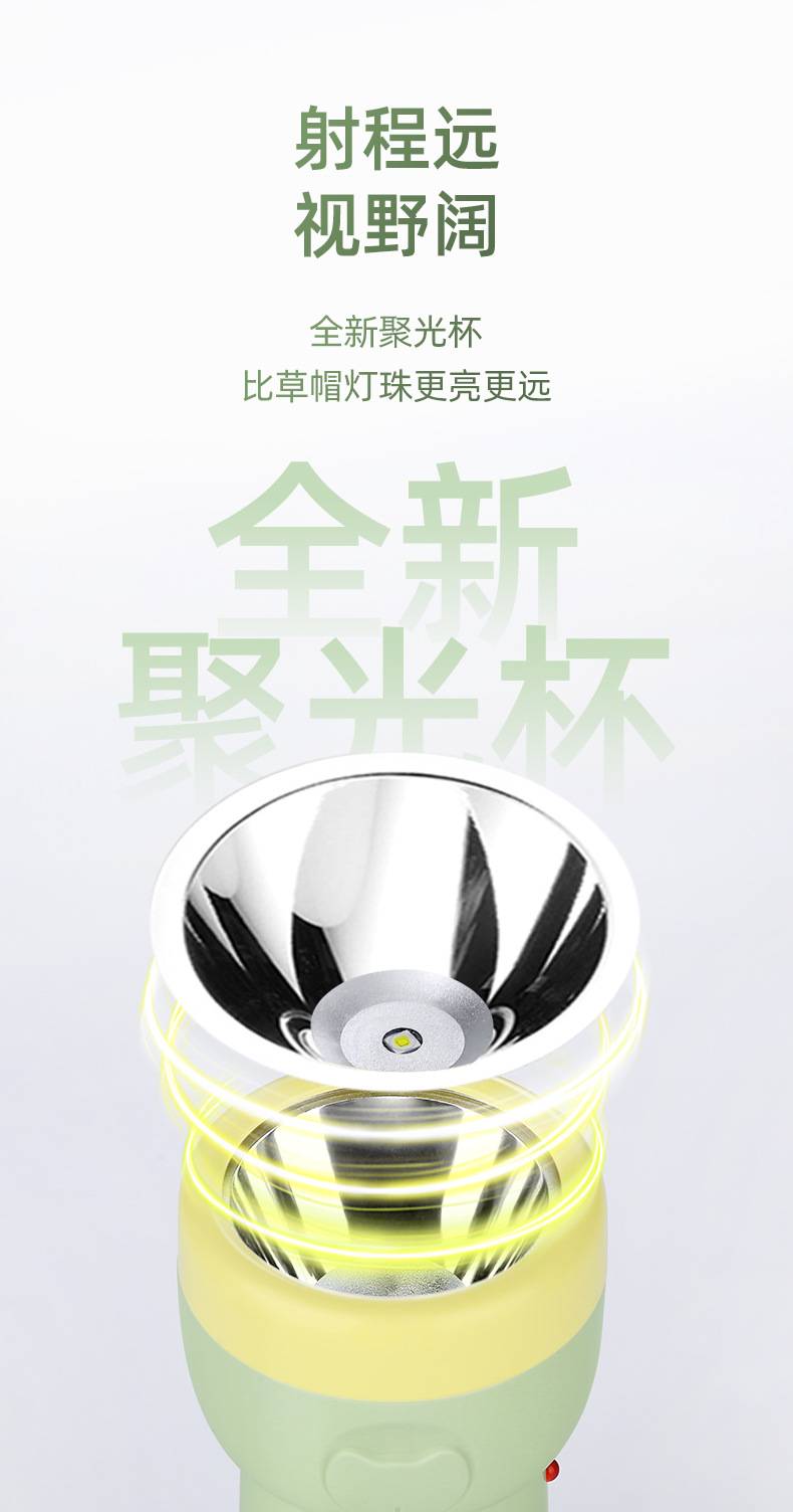 Led Cute Flashlight for Students and Children, Portable, Ultra-Bright, Long-Range, Household Pocket Mini Rechargeable Flashlight