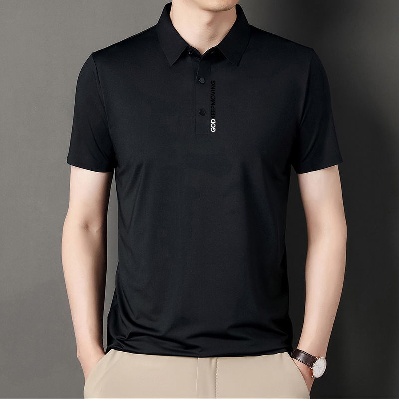Trend silk short sleeve T-shirt for leisure