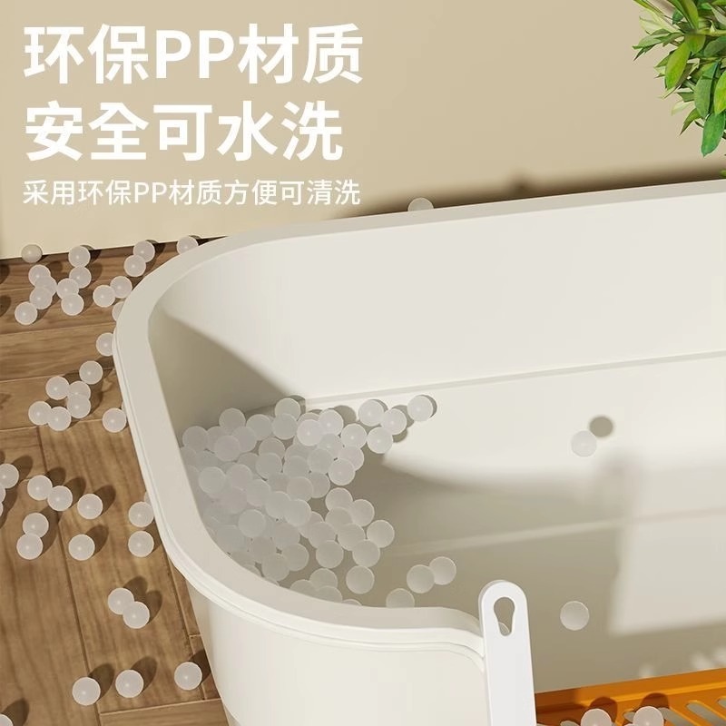 大型猫トイレ半密閉型オープン通気性猫トイレ大スペース飛沫防止猫トイレペット用品|undefined