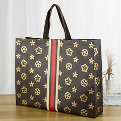 Brown non-woven bag creative coated non-woven clothing bag shopping gift bag color printing advertising