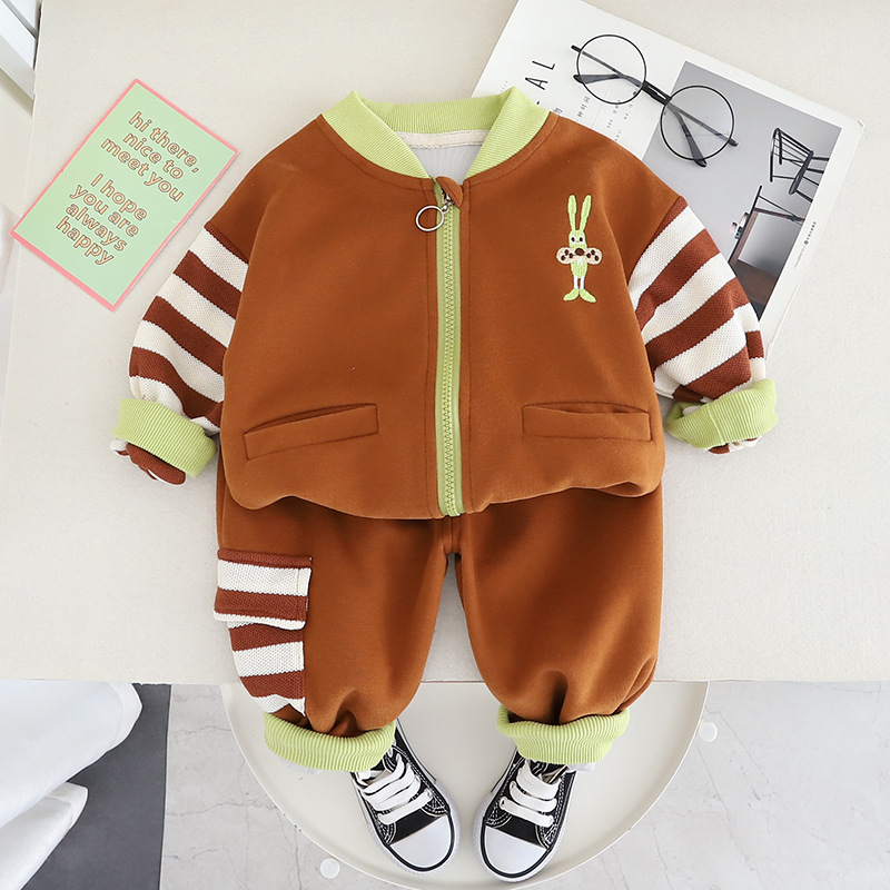 Jongens Herfstkleding Sport Tweedelige Set voor 1-jarige Baby's Lente en_voghion.com