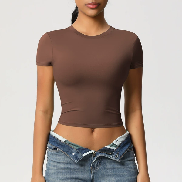 7088 short sleeves-maroon color