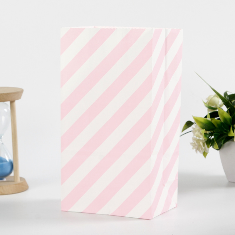 En stock Sarga de papel Kraft bolsa de papel de alimentos snack galleta embalaje bolsa de regalo caramelo nougat embalaje bolsa de papel