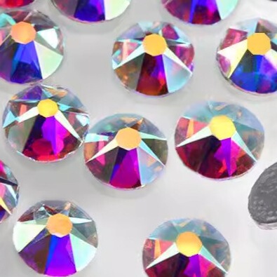 King Fan with Diamond Ss6 Loose Diamond Ab Eight Large Eight Small 16 Faceted Nail Art Diamond Jewelry Diamond Glass Ornaments DIY Toys