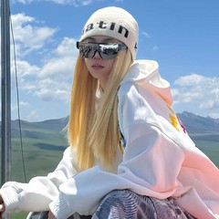 美式百搭字母提花堆堆帽秋冬户外出游高级感冷帽休闲保暖毛线帽子