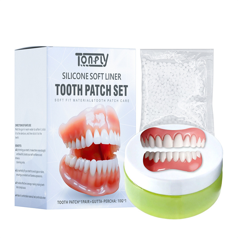 Tonfly Temporary Denture Braces Set Holiday Decoration New Plastic Teeth Decorative Toy Fake Braces