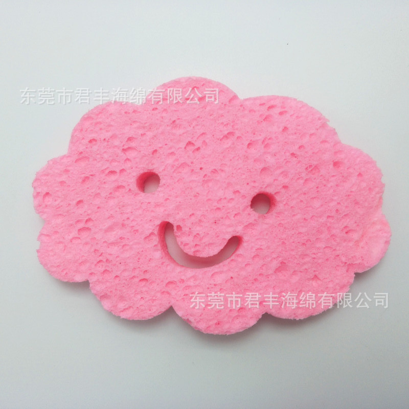 小朋友学洗澡海绵块 卡通云朵型气泡海绵供应 纤维素材料