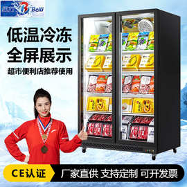 -22℃除雾冰柜商用冷冻柜 低温冷藏展示柜超市冰箱食品速冻保鲜柜