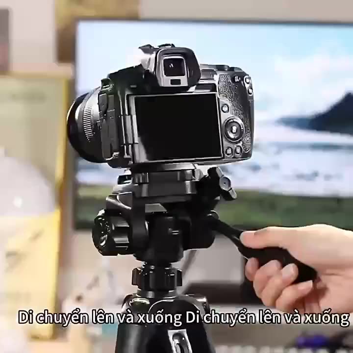 360相机三脚架铝合金三维云台单反微单摄像手机直播3520摄影支架