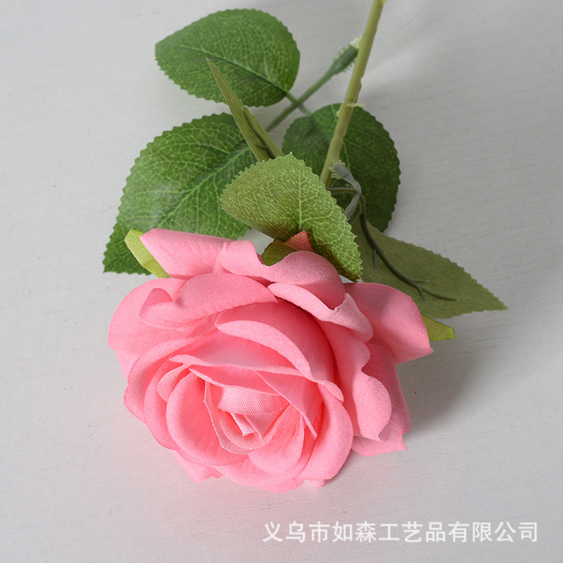 模造ベルベットバラ一本造花人工花ウェディングホームバレンタインデー装飾高級感花束壁|undefined