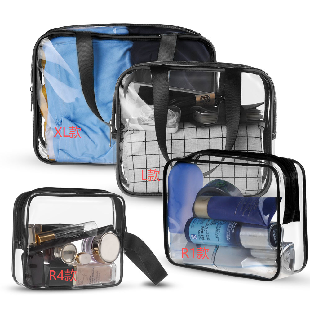 厂家直销旅行分装袋洗漱袋物品收纳干湿分离透明防水护肤品手提袋