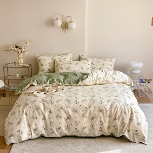 Cross-border cotton quilt cover three-piece set 100 cotton quilt cover double bedding foreign trade Amazon hot export pillowcase