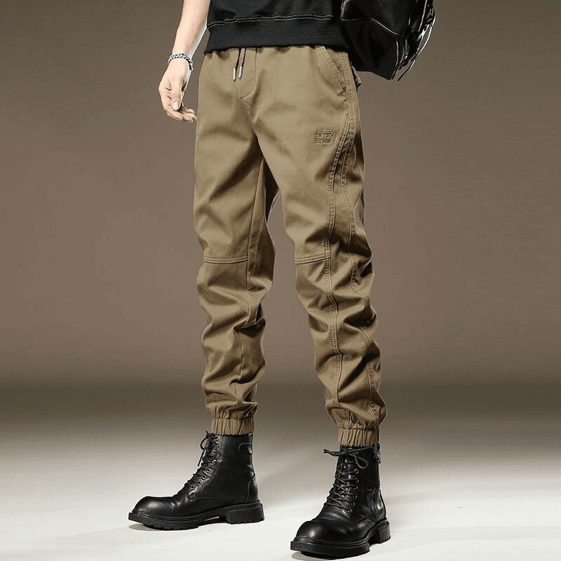 American Style Trendy Leg Bundled Casual Pants Men's Autumn Vintage Stitching Harlan Crane Pants Spring and Autumn Slim-fit All-match Pants