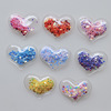 Transparent nail sequins PVC with bow, children's hair accessory