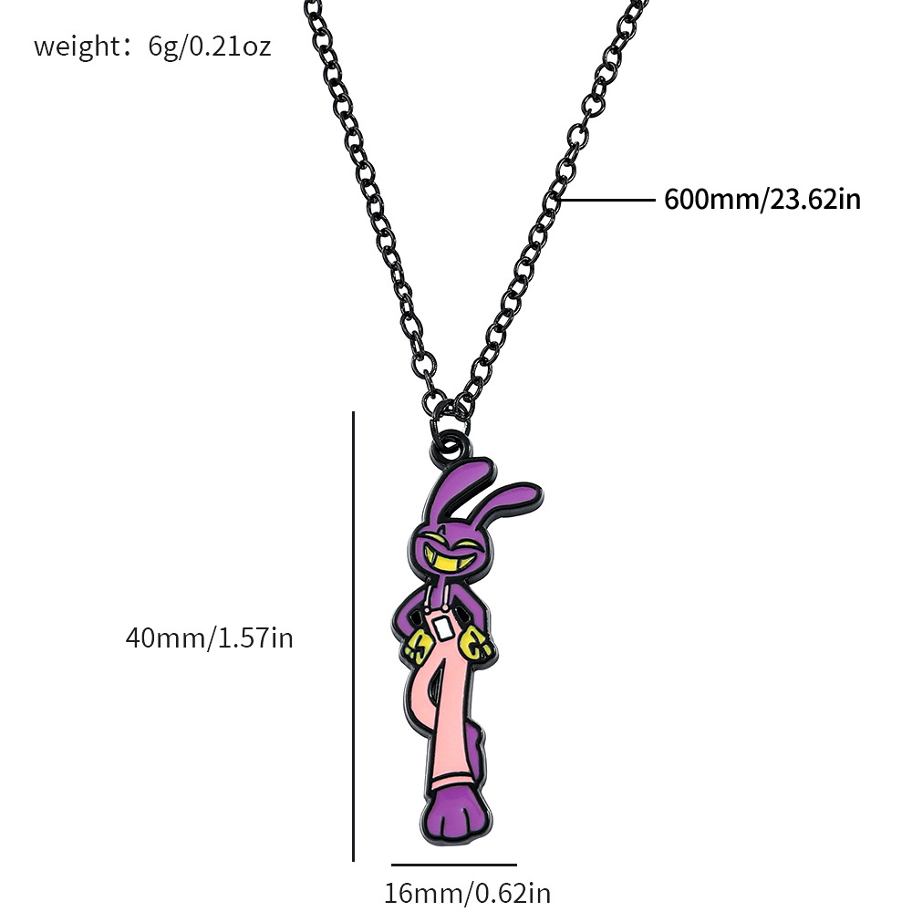 Transfronterizo Temu comedia europea y americana anime magia digital circo pomni collar llavero colgante joyería