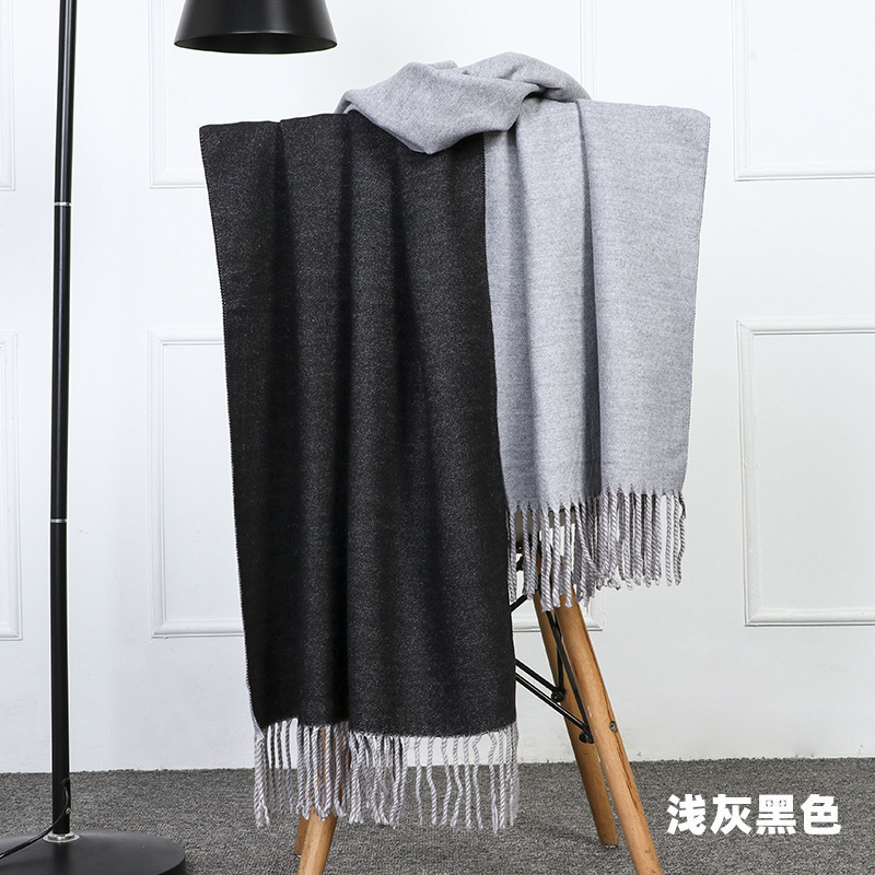 ウールスカーフ女性冬厚い暖かい女性ショールカシミヤスカーフ秋冬男性両面スカーフ卸売|undefined