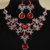 Accessory for bride, necklace and earrings, set, jewelry, wedding accessories