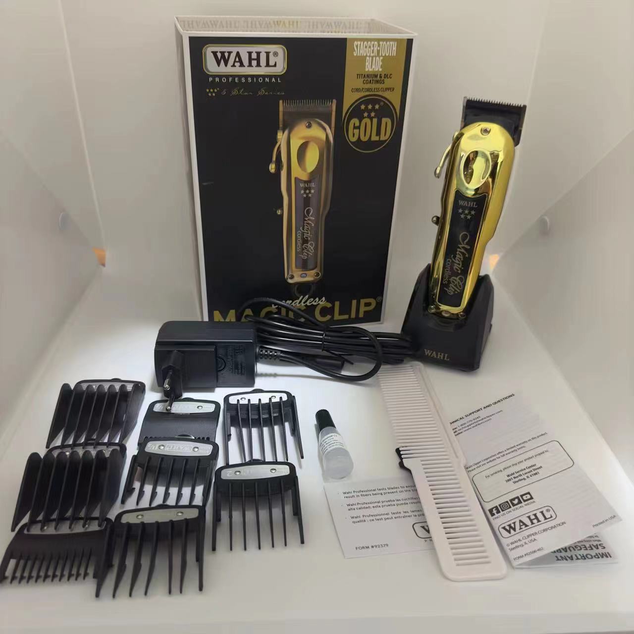 Cross-Border Wahl-8148 Gold Domestic Electric Hair Clipper for Professional Salon Use, Brushless Hair Trimmer, Rechargeable