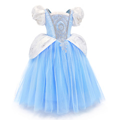 2023 New Cinderella Princess Dress Children Elsa Princess Dress Ice and Snow Performance Costume Halloween Children's Clothing New