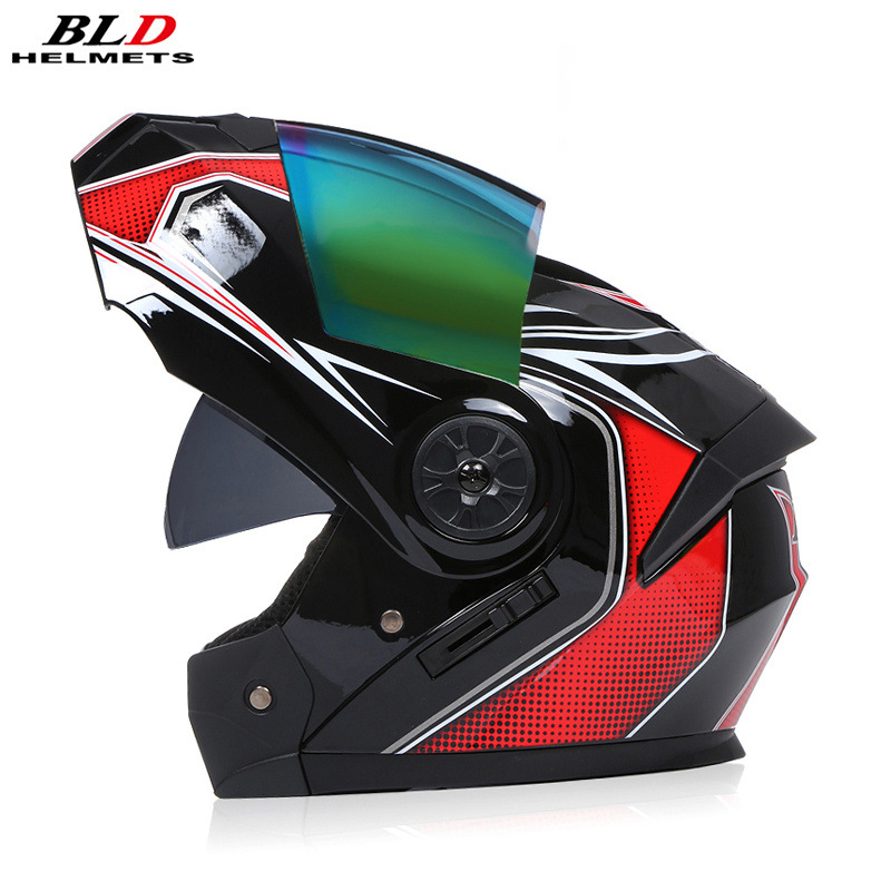 Casco Abatible para Motocicleta de Plástico ABS con Doble Visera para Desplazamientos image 43