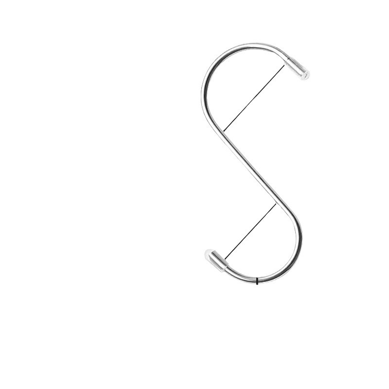 Acero inoxidable en forma de gancho s gancho grueso multifuncional salchicha de cocina bacon cocina dormitorio de estudiantes gancho sólido