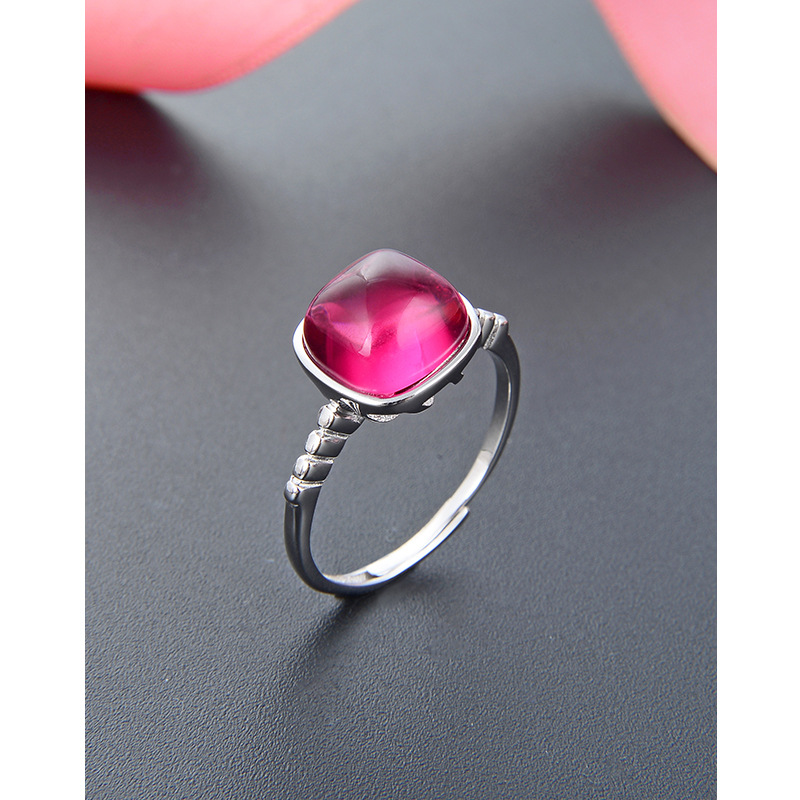 Estilo japonés y coreano Super Hada moda mujer anillo abierto S925 plata incrustaciones ZIRCON anillo ajustable joyería al por mayor